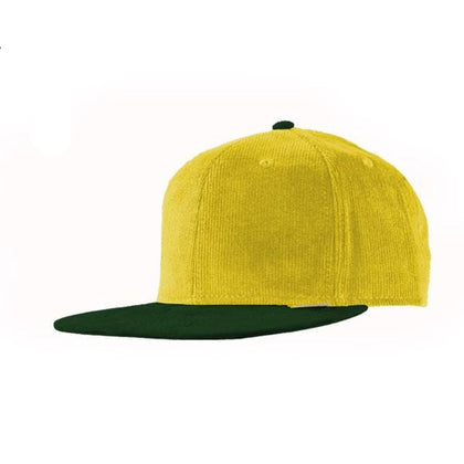 Topfit Corduroy Flat Peak Cap,  - GetCapped - Personalised and custom embroidered caps