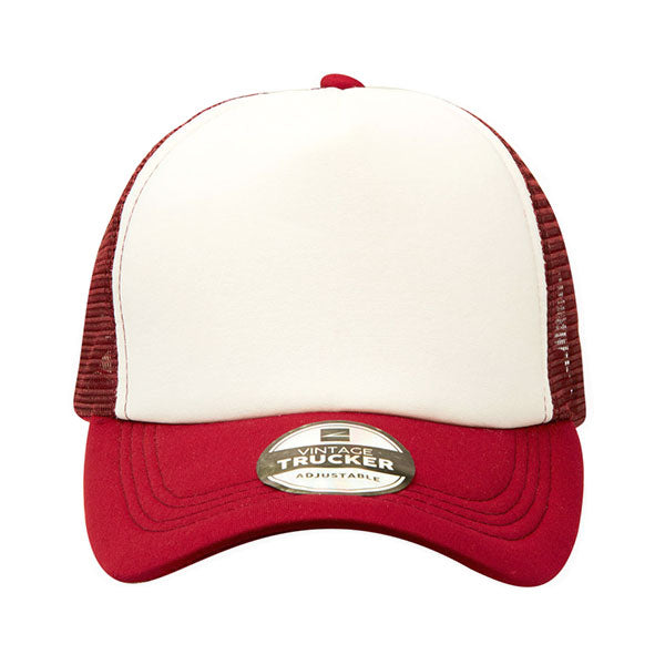 Vintage Two Tone 5 Panel Trucker Cap