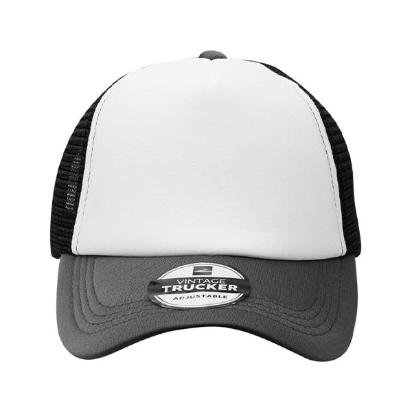 Vintage Trucker Three Tone 5 Panel Snapback Cap GetCapped