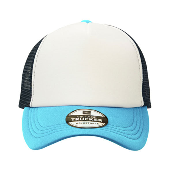 Vintage Trucker Three Tone 5 Panel Cap