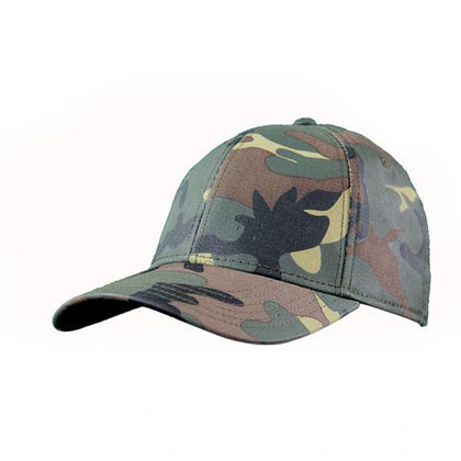 Camo Fitted 6 Panel Cap,  - GetCapped - Personalised and custom embroidered caps