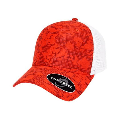 Top Speed Pixel Snap Back Trucker Cap,  - GetCapped - Personalised and custom embroidered caps
